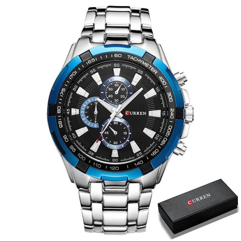 Mens  Steel Quartz Analog Sports Watch